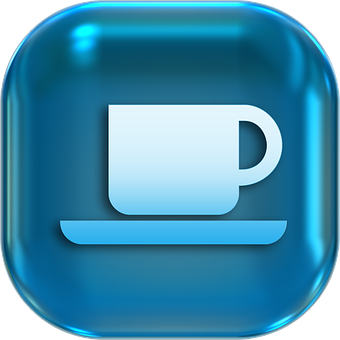 Blue Coffee Cup Icon PNG Image