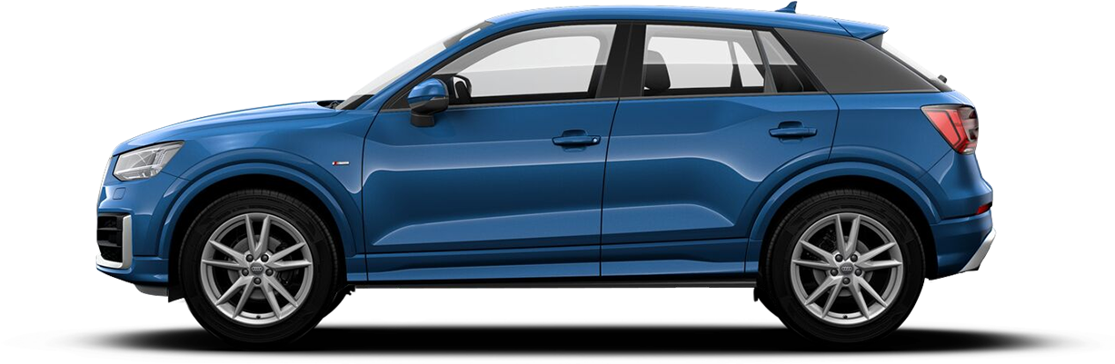 Blue Compact S U V Side View PNG Image