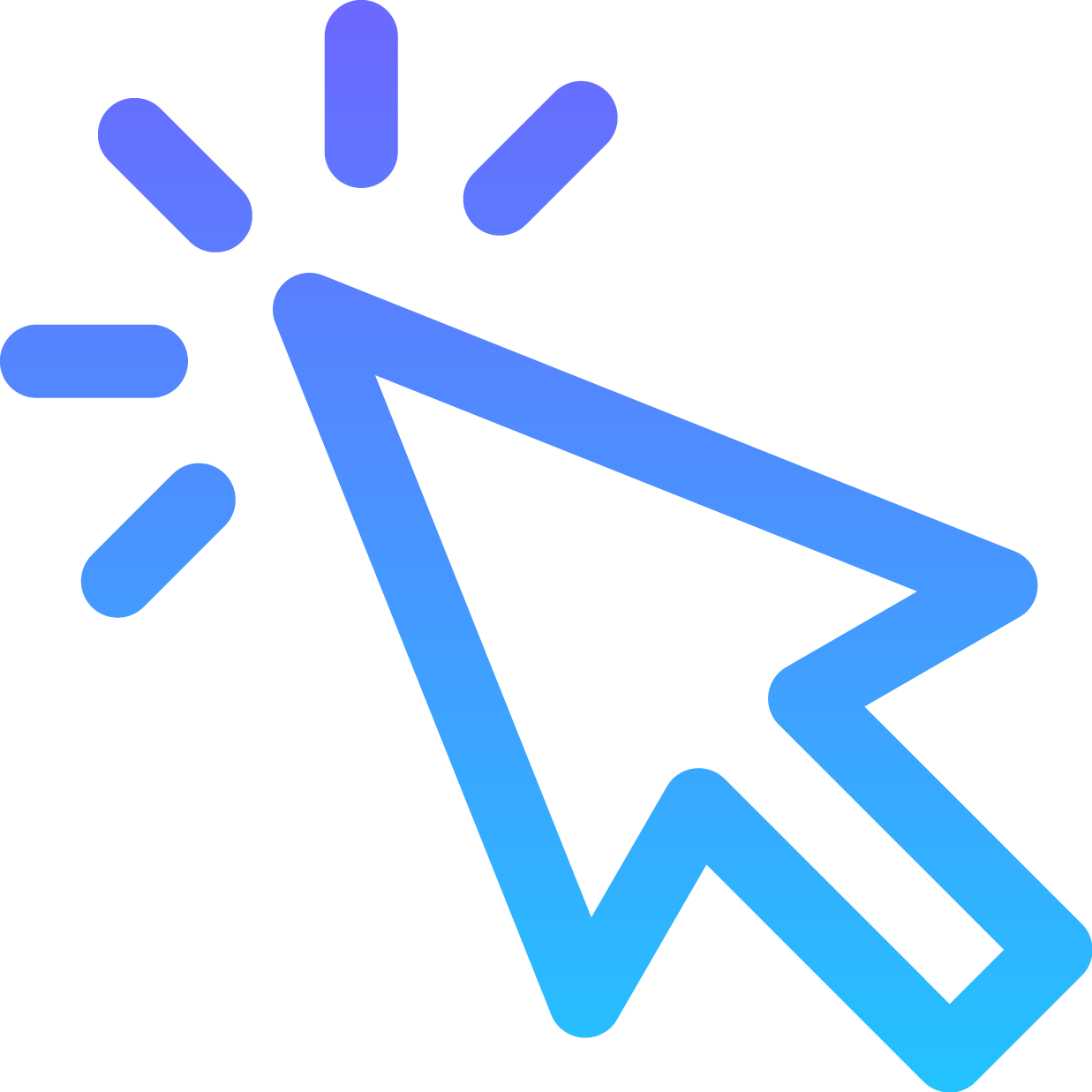 Blue Computer Mouse Pointer Icon PNG Image