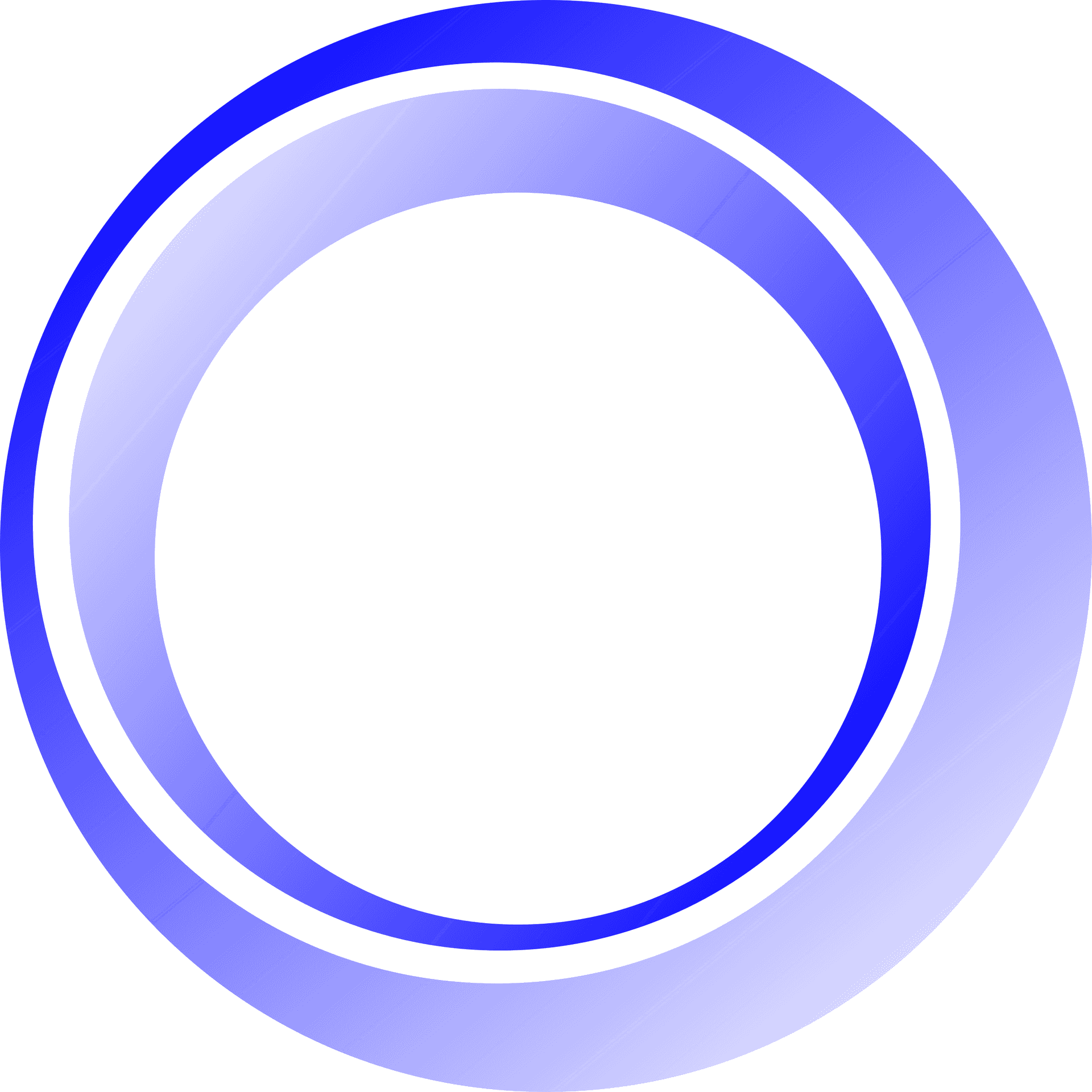 Blue Concentric Circles Abstract PNG Image