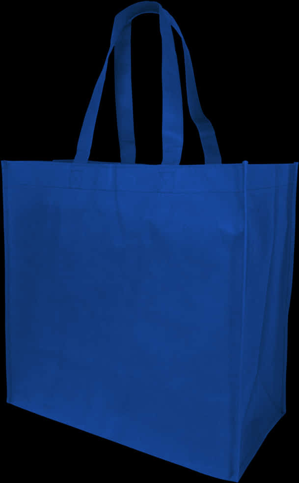 Blue Cotton Tote Bag PNG Image