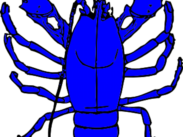 Blue Crayfish Illustration PNG Image