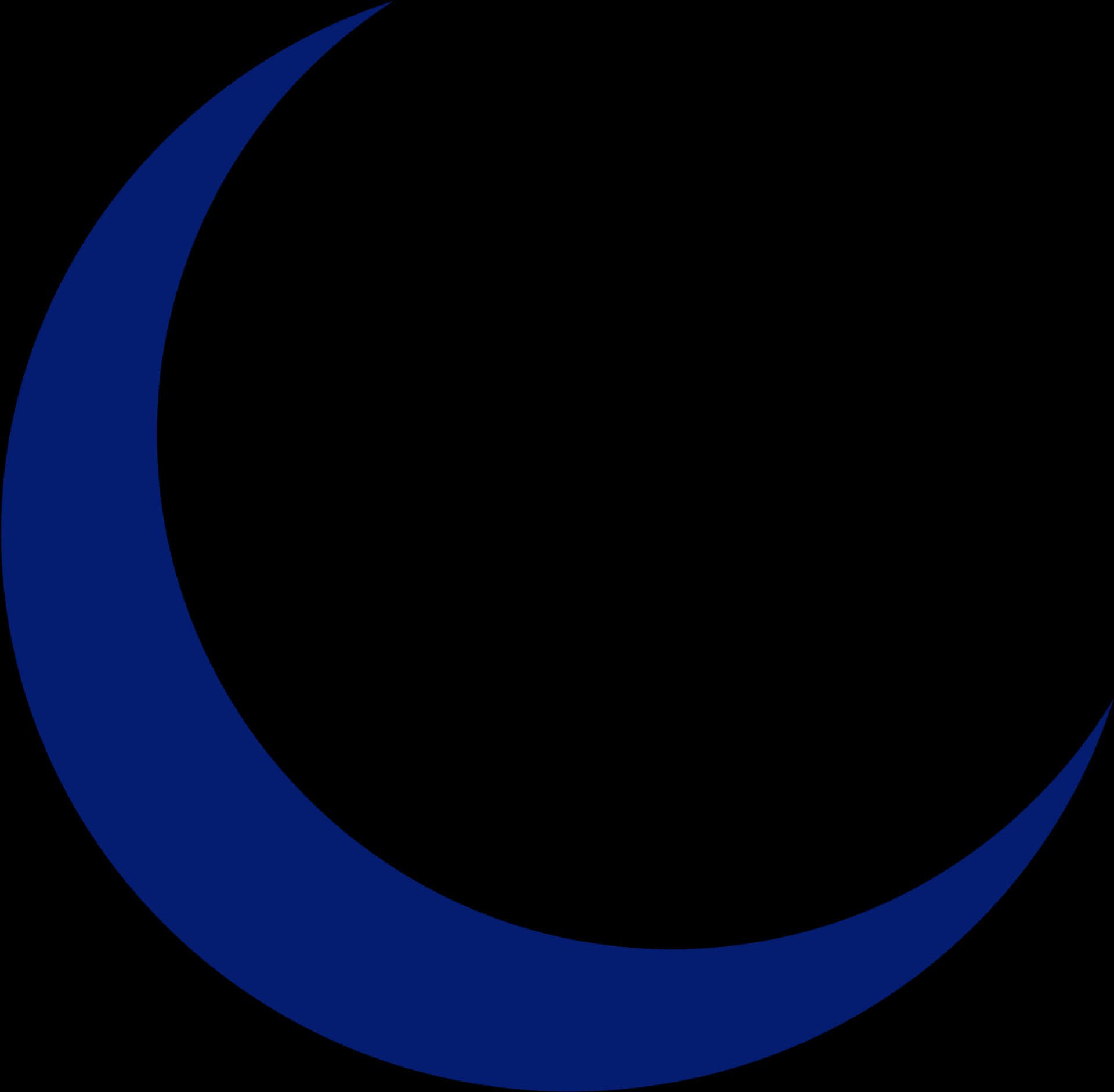 Blue Crescent Moon Graphic PNG Image