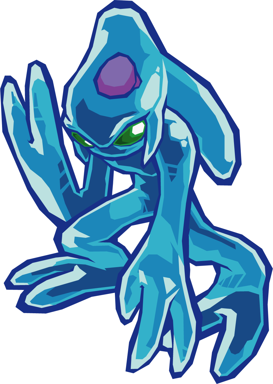 Blue Crystal Pokemon Art PNG Image