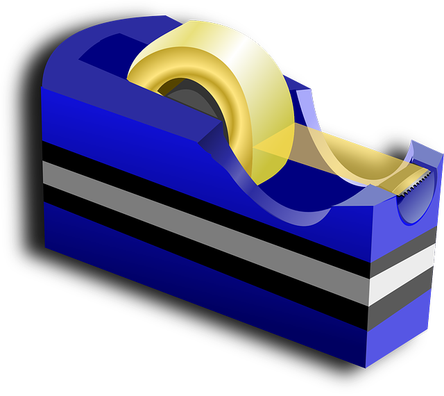 Blue Desktop Tape Dispenser PNG Image