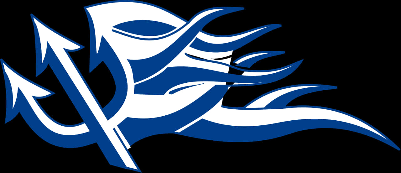 Blue Devil Trident Logo PNG Image