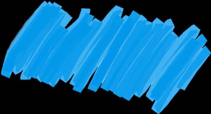 Blue Digital Scribble Art PNG Image