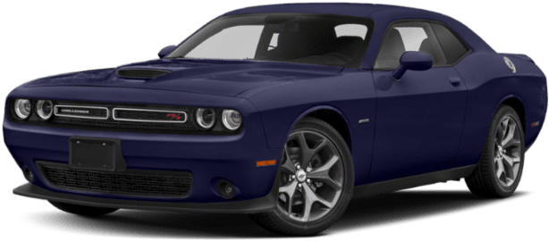 Blue Dodge Challenger Side View PNG Image