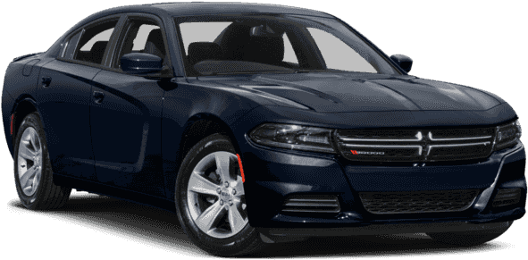 Blue Dodge Charger Side View PNG Image