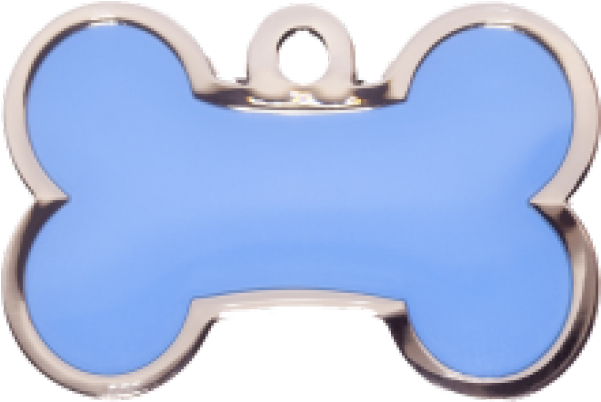 Blue Dog Bone Tag PNG Image