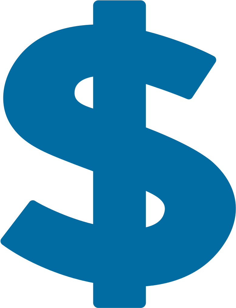 Blue Dollar Sign Graphic PNG Image