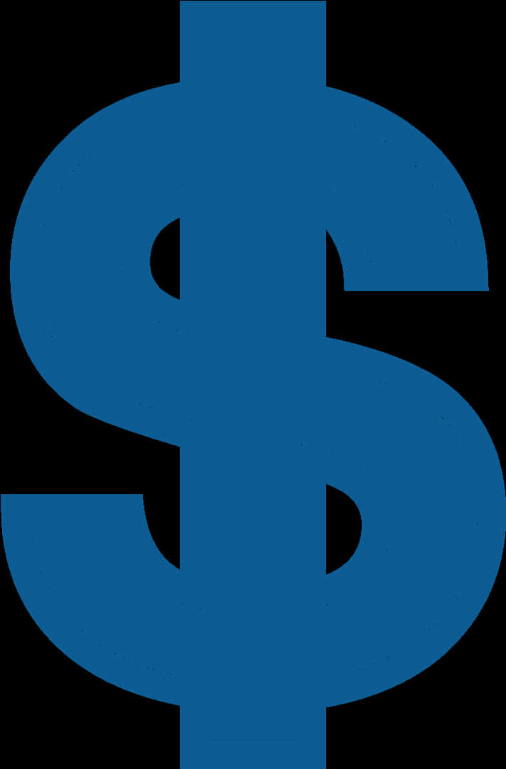 Blue Dollar Sign Graphic PNG Image