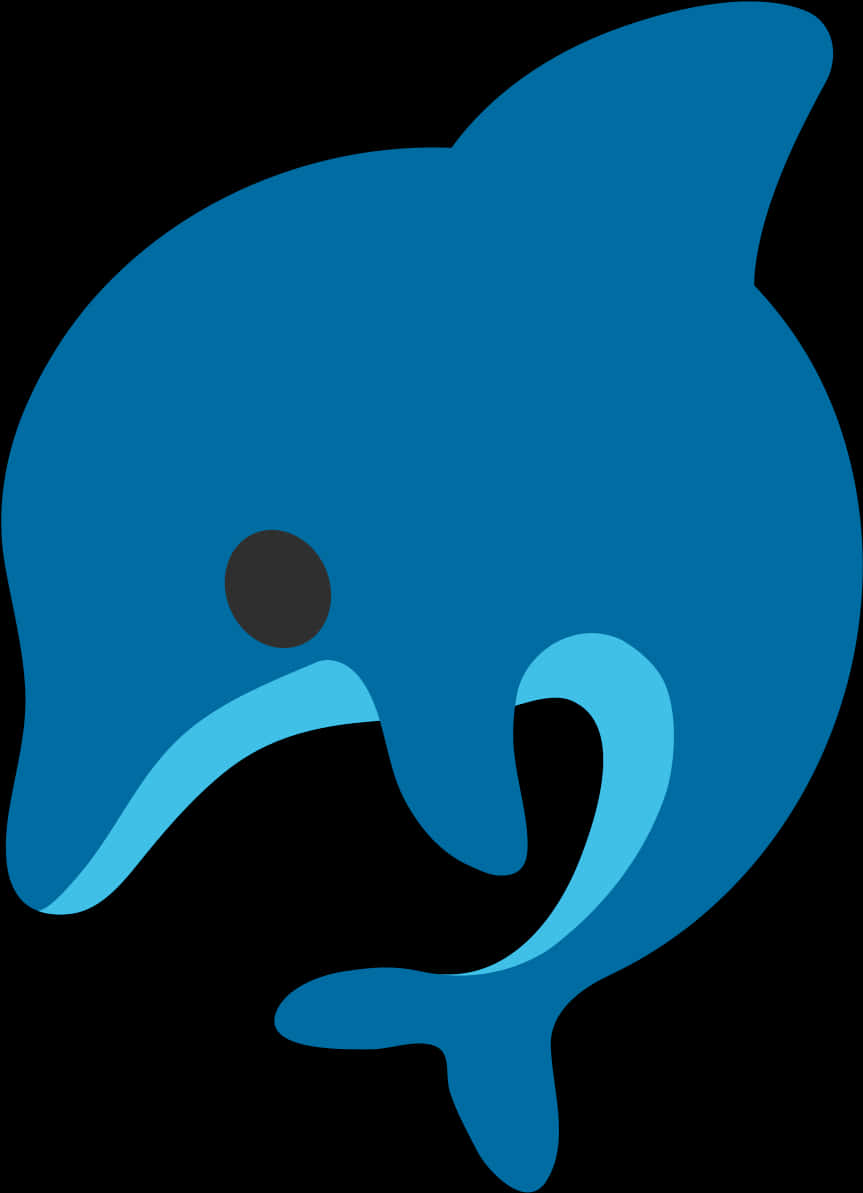 Blue Dolphin Graphic PNG Image