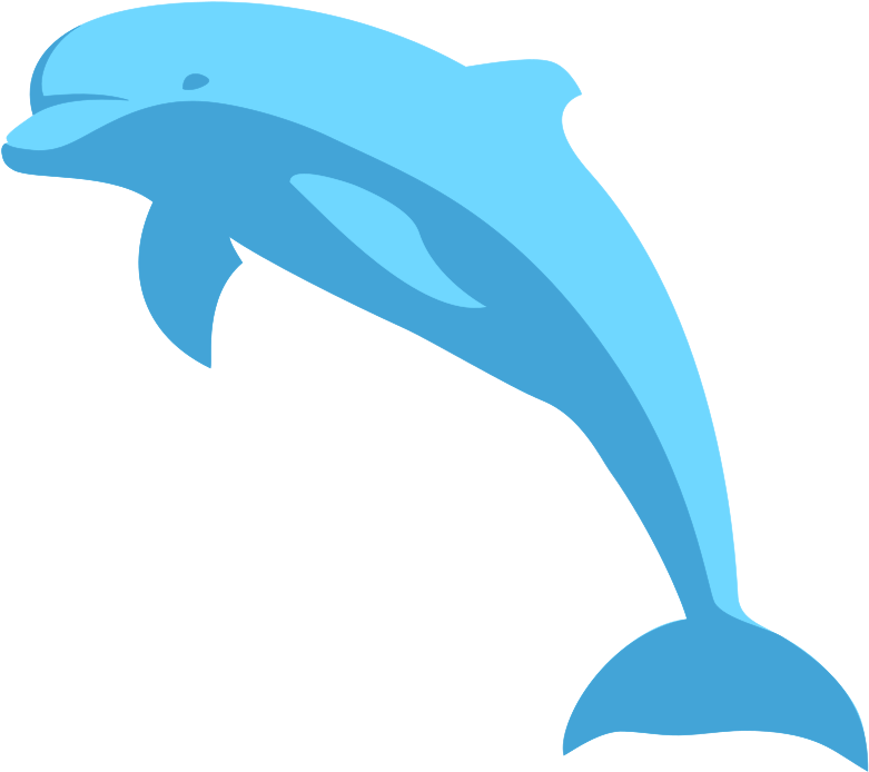 Blue Dolphin Graphic PNG Image