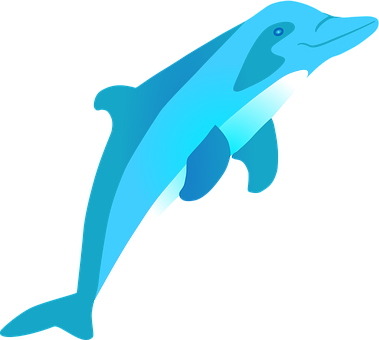 Blue Dolphin Vector Art PNG Image