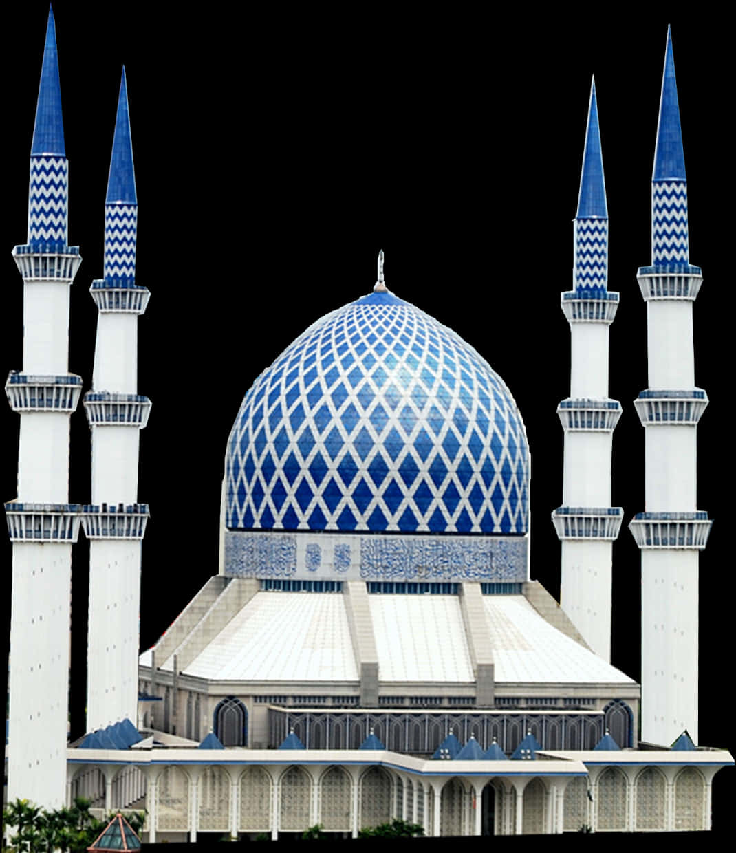 Blue Domed Mosquewith Minarets PNG Image