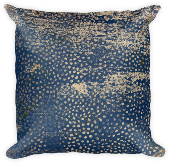 Blue Dot Pattern Cushion PNG Image