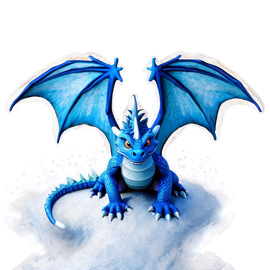 Blue Dragon In Snow Png 74 PNG Image