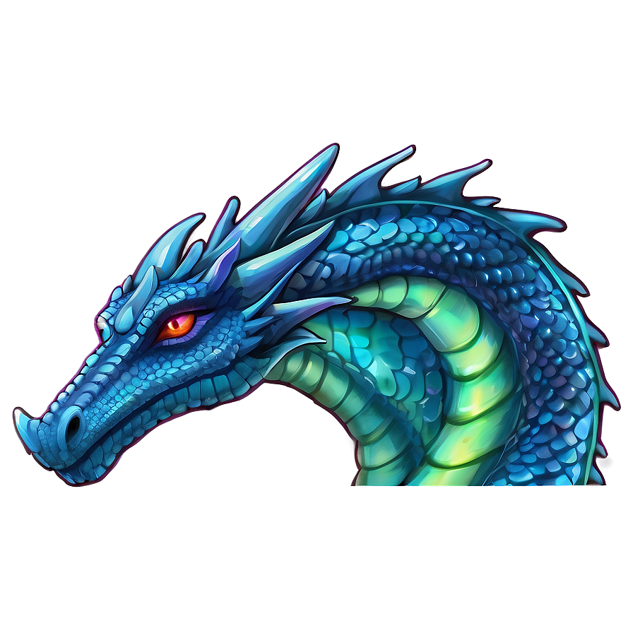 Blue Dragon With Aurora Png 78 PNG Image