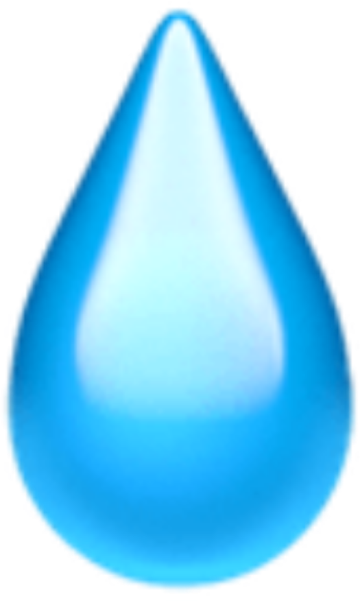 Blue Drop Emoji PNG Image