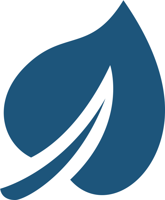 Blue Drop Logo Design PNG Image