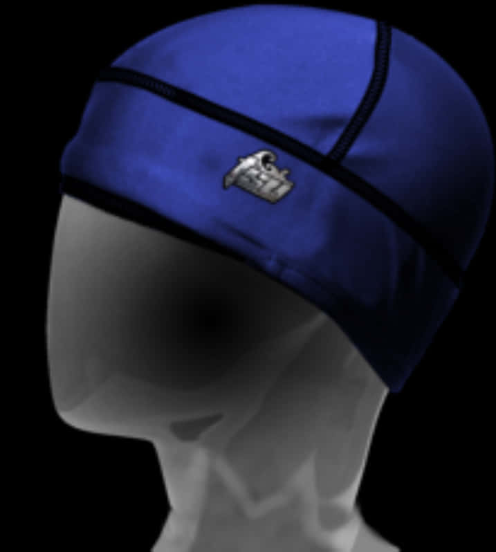 Blue Durag Mannequin Head PNG Image