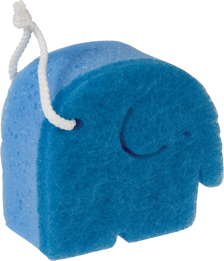 Blue Elephant Spongewith String PNG Image