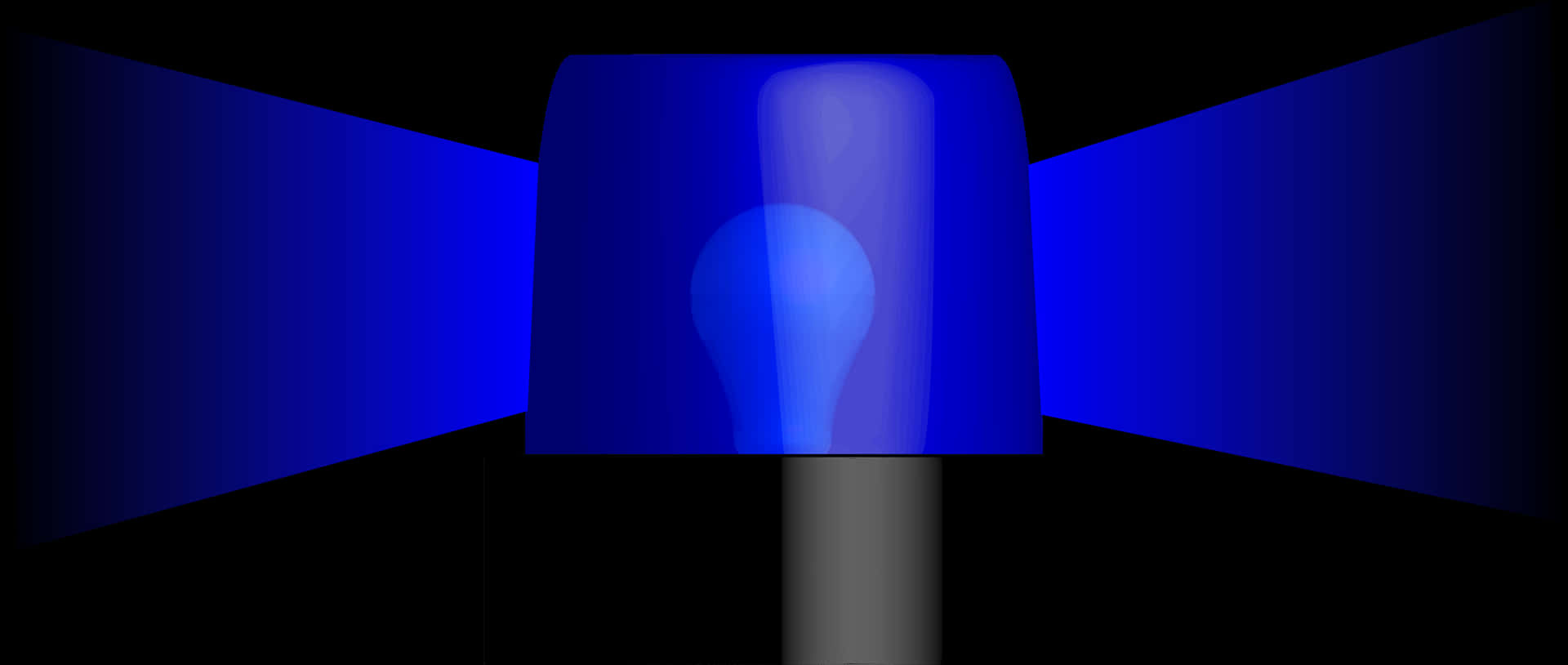 Blue Emergency Light Illumination PNG Image