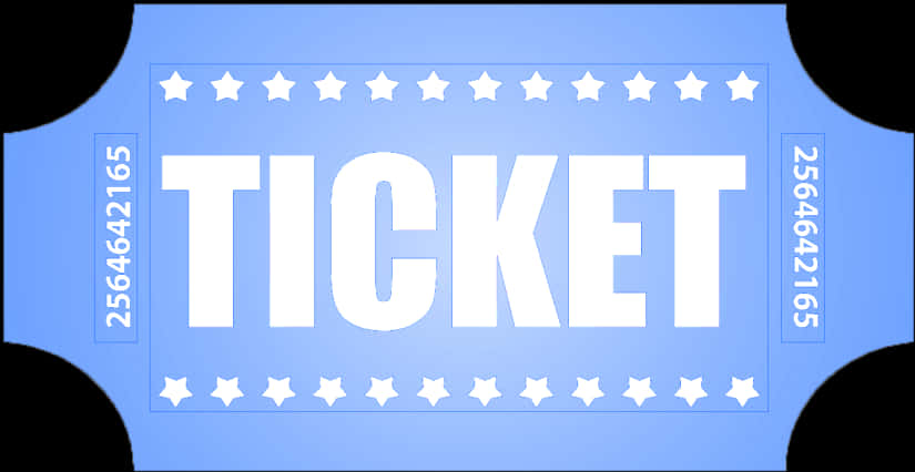 Blue Event Ticket Template PNG Image