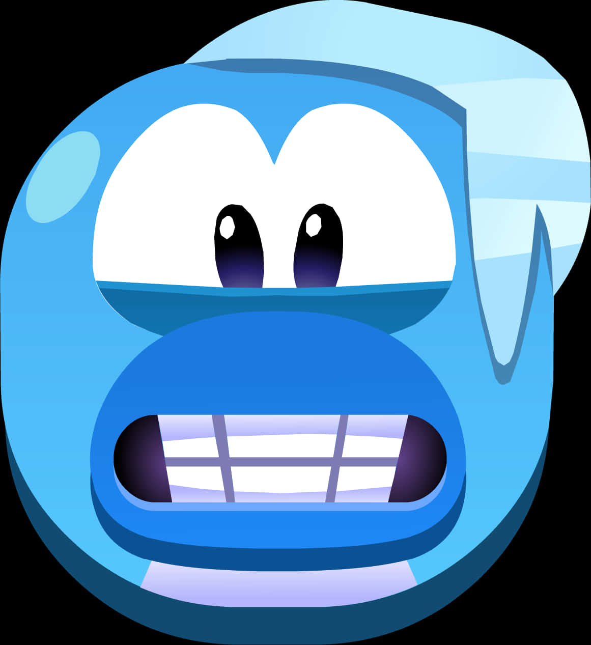 Blue Face Emoji Expression PNG Image