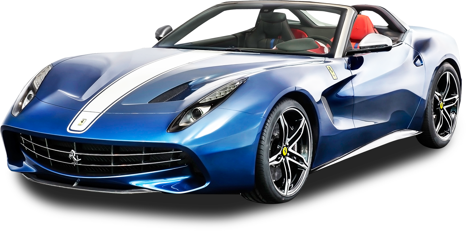 Blue Ferrari Convertible Sports Car PNG Image