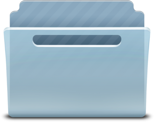 Blue File Folder Icon PNG Image