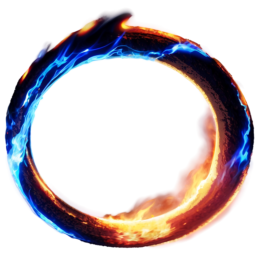 Blue Fire Ring Png Kvv PNG Image