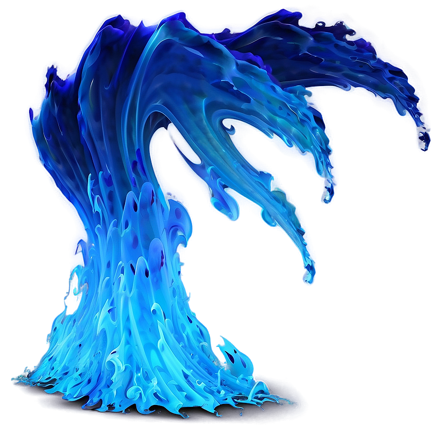 Blue Fire Wave Png Mwl47 PNG Image