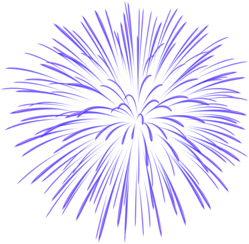 Blue Firework Explosion Graphic PNG Image