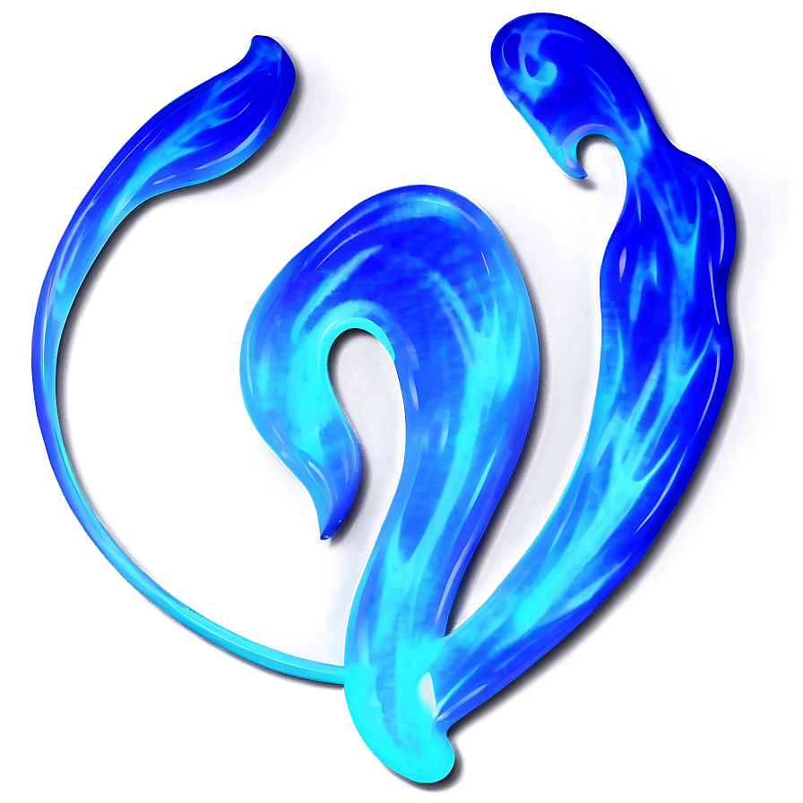 Blue Flame B PNG Image