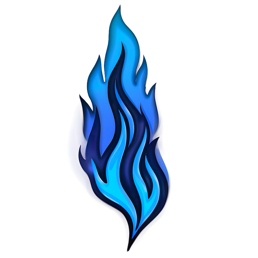 Blue Flame D PNG Image