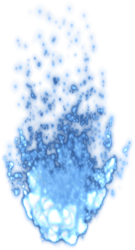 Blue Flame Energy Abstract PNG Image