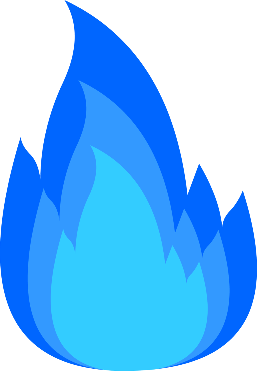 Blue Flame Graphic PNG Image