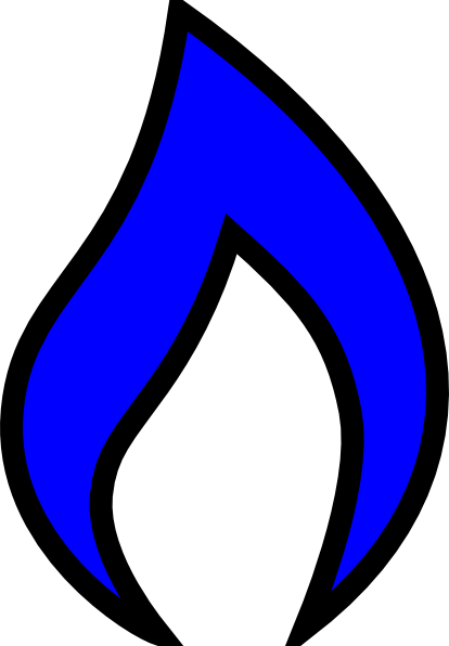 Blue Flame Graphic PNG Image