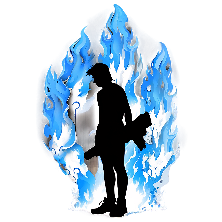 Blue Flame Silhouette Png Wdi96 PNG Image