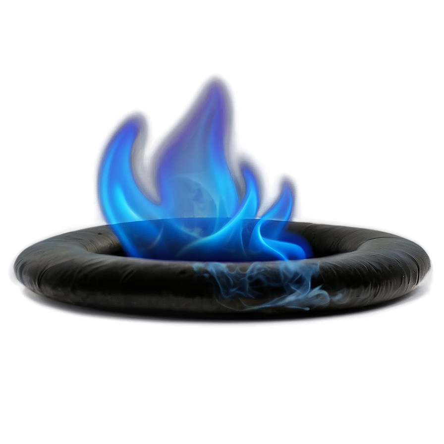 Blue Flame With Smoke Png Nkj98 PNG Image