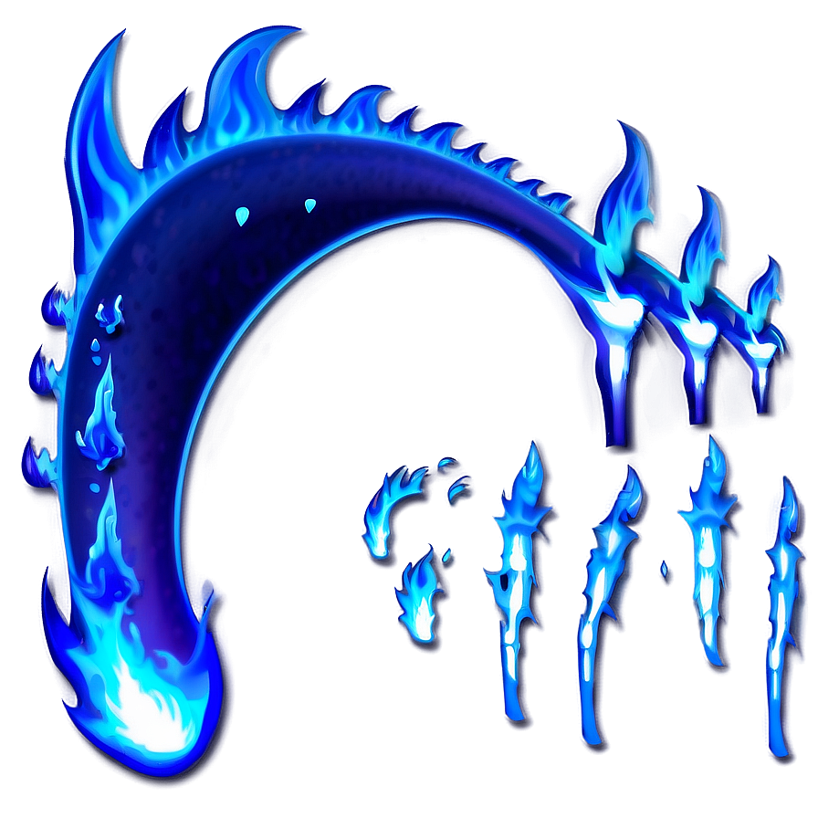 Blue Flames D PNG Image