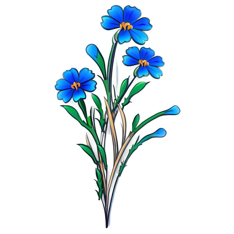 Blue Flower Abstract Png Mcj89 PNG Image