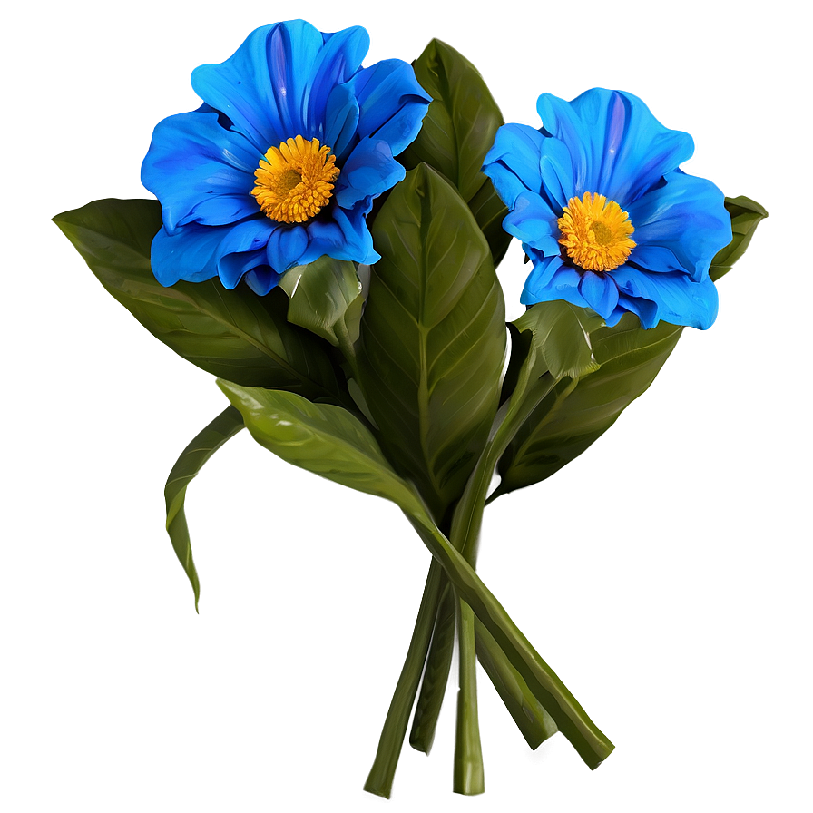 Blue Flower Bouquet Png Fdv PNG Image