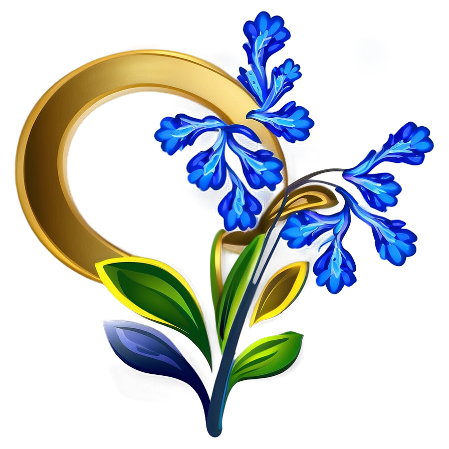 Blue Flower Design Png Wwm PNG Image