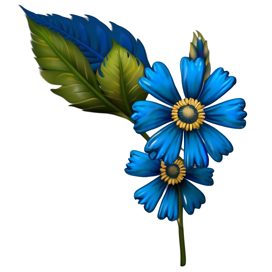 Blue Flower Detail Png Xbo82 PNG Image