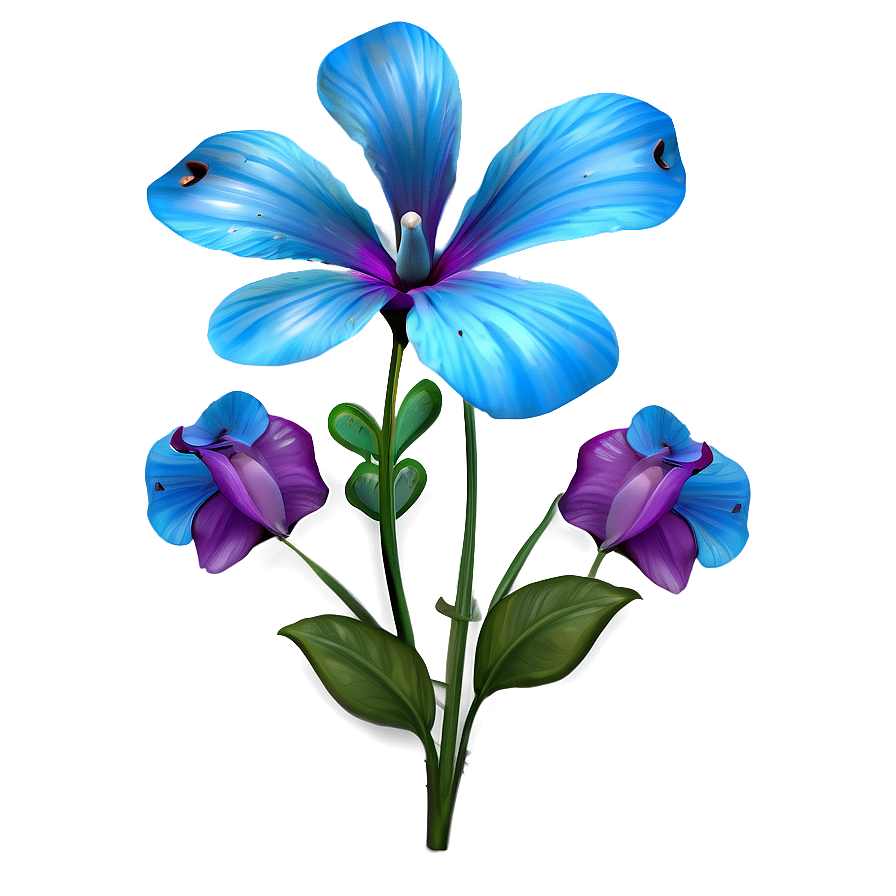 Blue Flower Fantasy Png 05242024 PNG Image