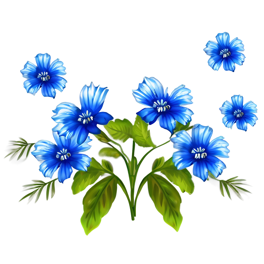 Blue Flower Png Uef62 PNG Image