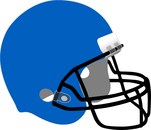 Blue Football Helmet Graphic PNG Image